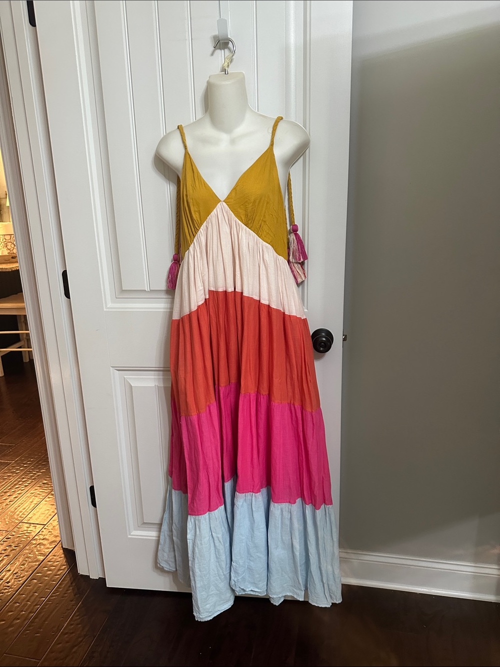 Seema Kahai tiered  Maxi Dress Medium